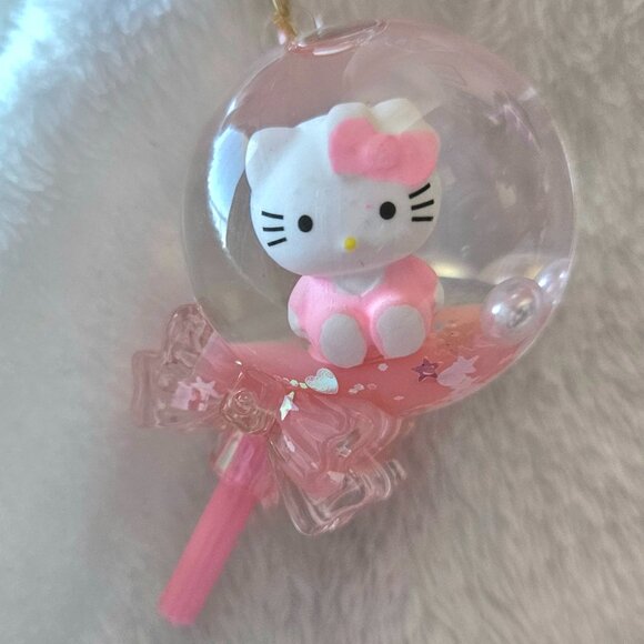 New Hello Kitty Pink Lollipop Liquid Oil Keychain Bag Charm - Picture 2 of 3